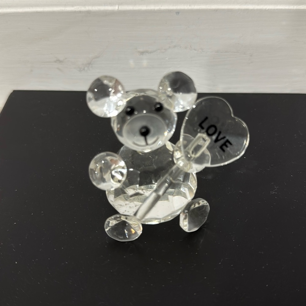 Glass Bear with heart